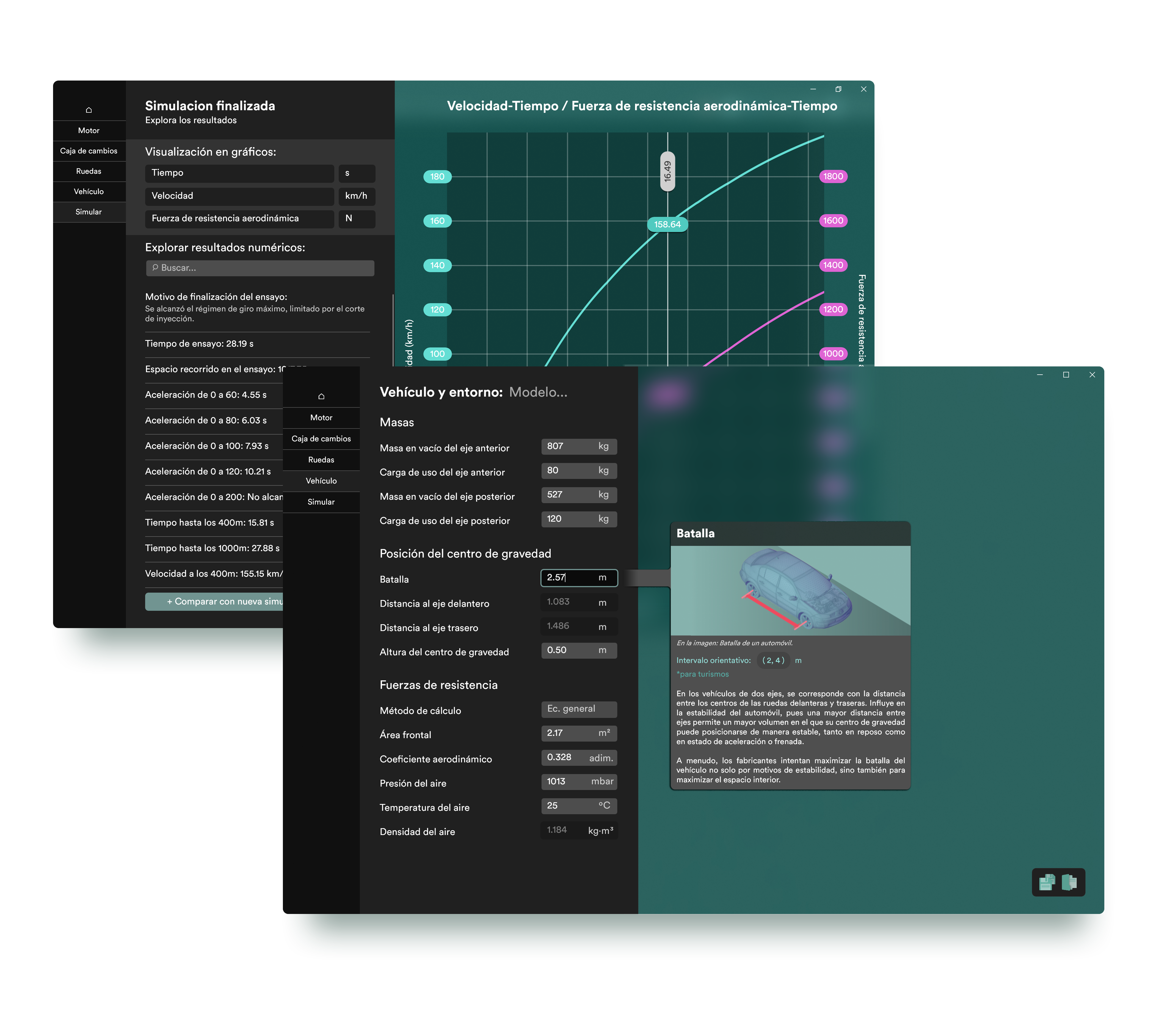 AutoLAB contextual information windows