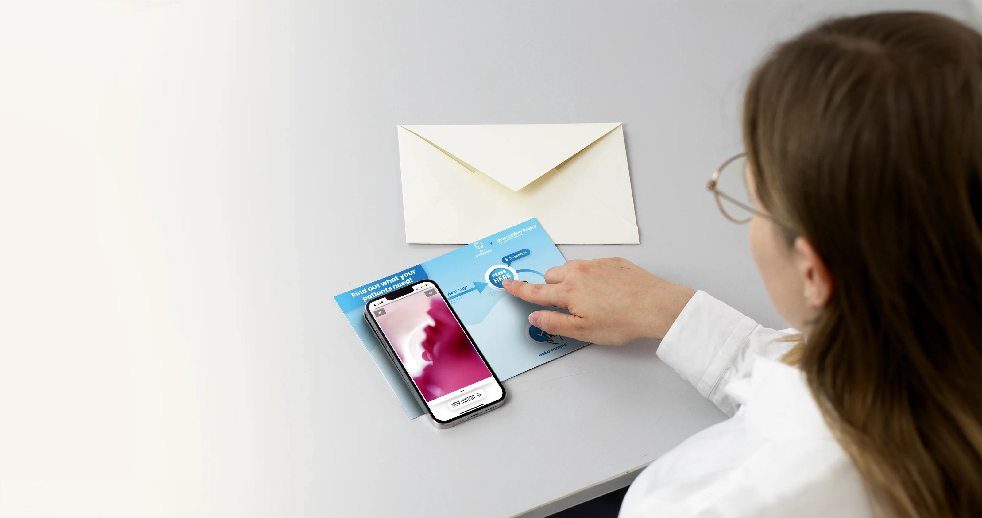 Interactive Paper mailer with a smartphone